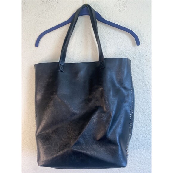 American Eagle Studed Rhine genuine soft Imitation leather tote Bag 16x15 - Picture 4 of 13